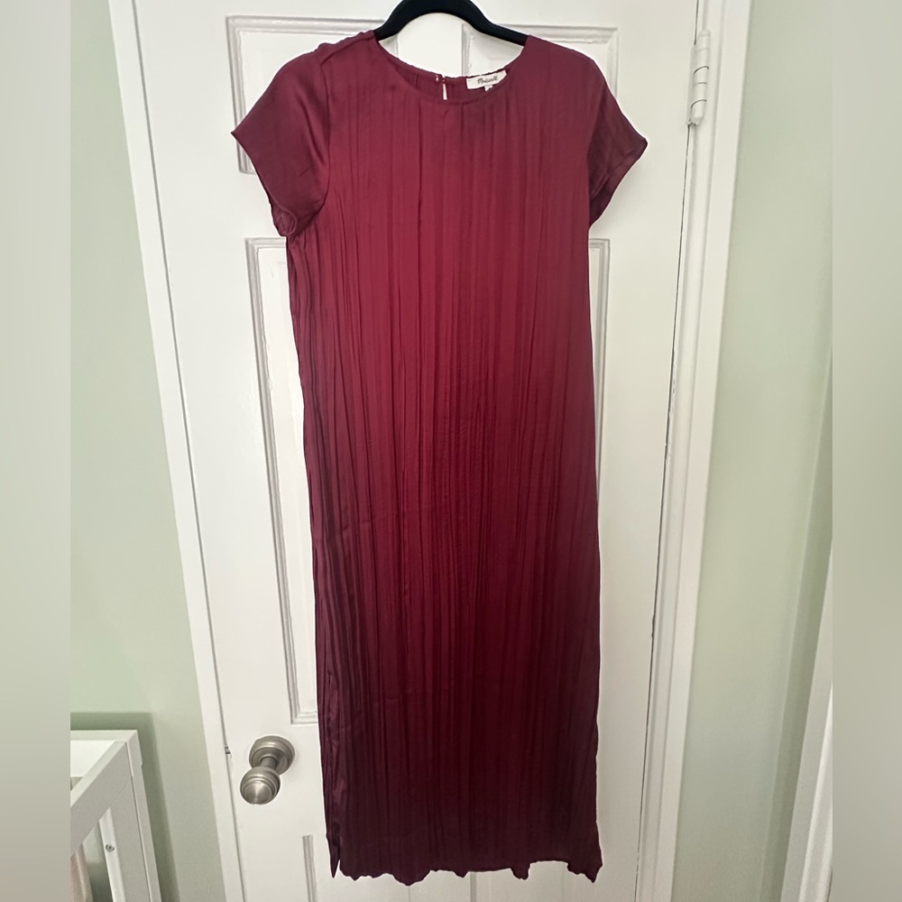 Madewell short sleeve slip midi dress